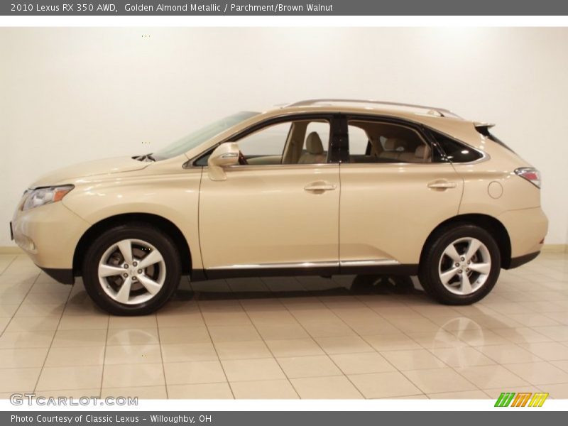 Golden Almond Metallic / Parchment/Brown Walnut 2010 Lexus RX 350 AWD