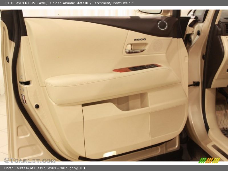 Golden Almond Metallic / Parchment/Brown Walnut 2010 Lexus RX 350 AWD