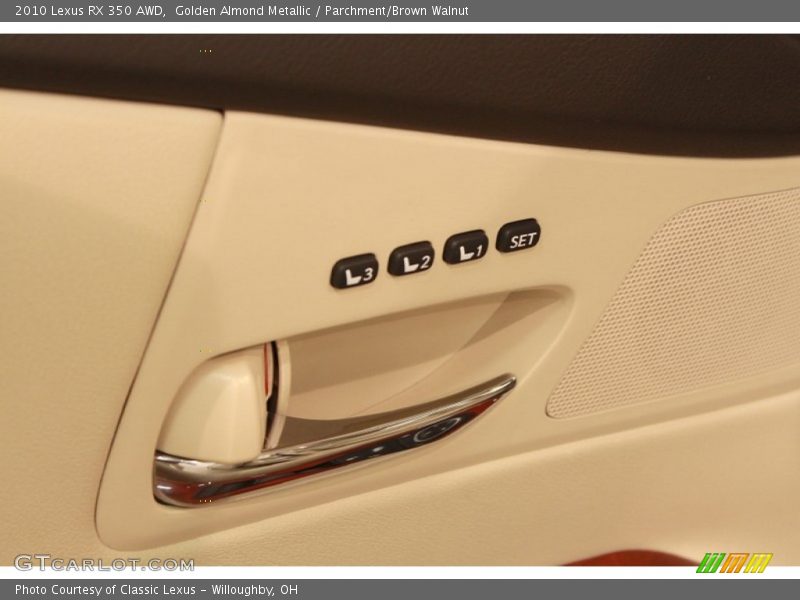Golden Almond Metallic / Parchment/Brown Walnut 2010 Lexus RX 350 AWD