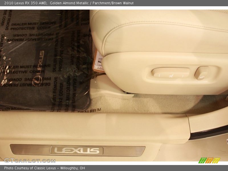 Golden Almond Metallic / Parchment/Brown Walnut 2010 Lexus RX 350 AWD