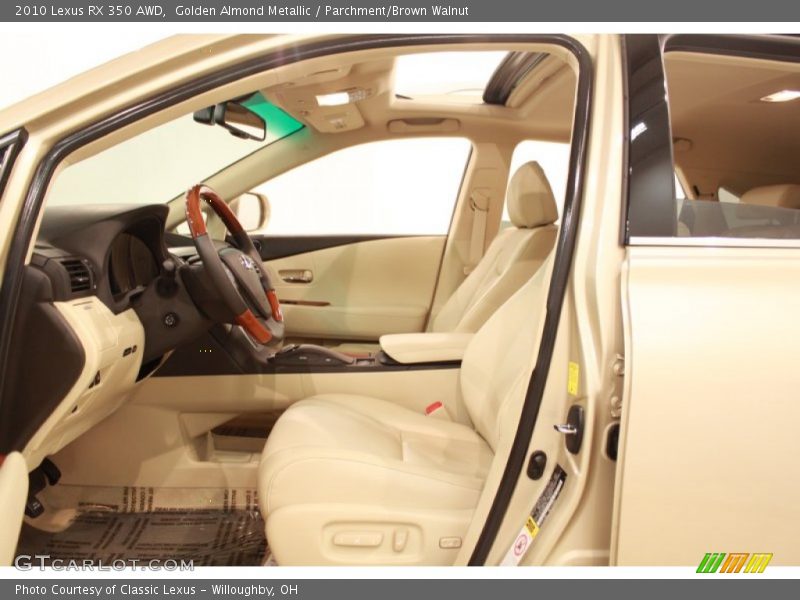 Golden Almond Metallic / Parchment/Brown Walnut 2010 Lexus RX 350 AWD