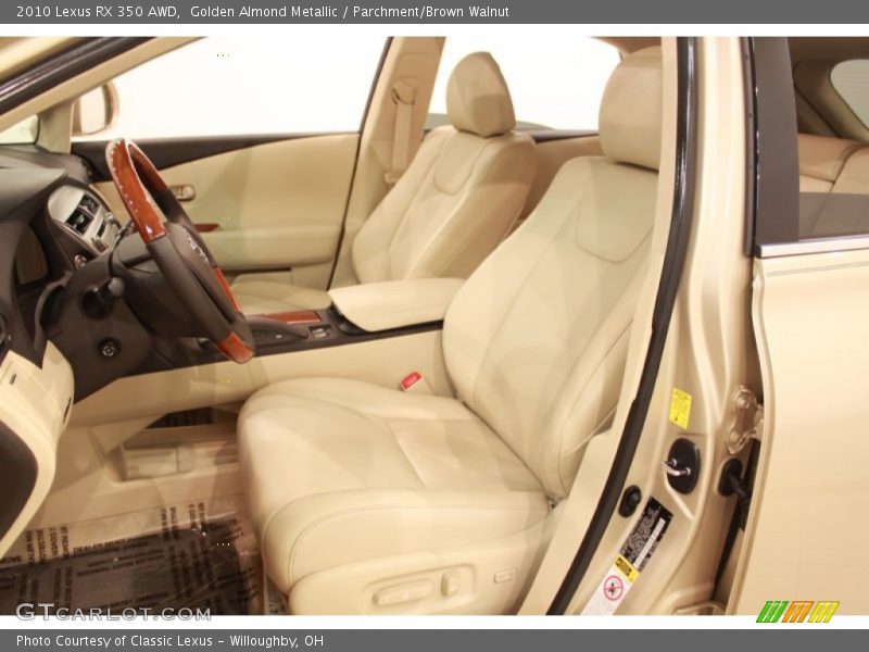 Golden Almond Metallic / Parchment/Brown Walnut 2010 Lexus RX 350 AWD