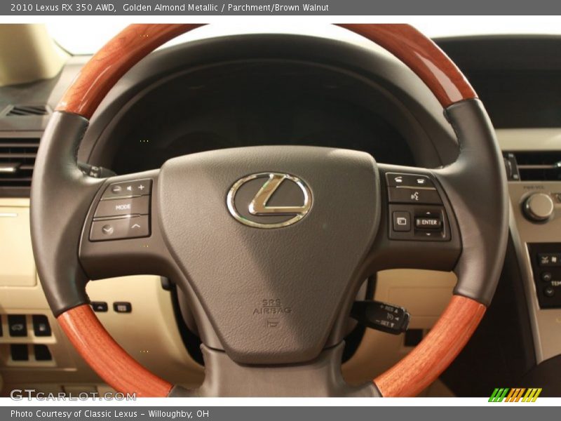 Golden Almond Metallic / Parchment/Brown Walnut 2010 Lexus RX 350 AWD