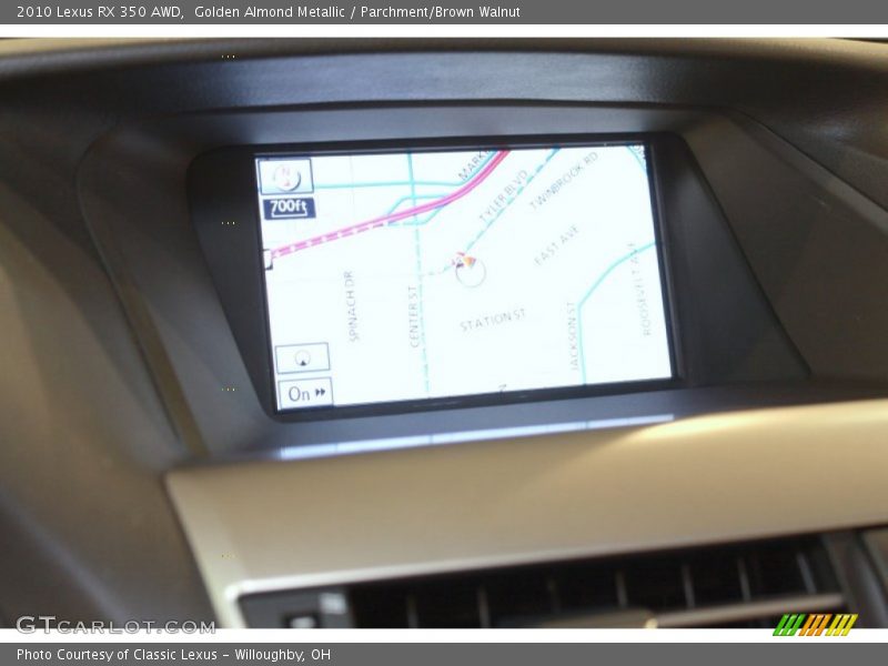 Golden Almond Metallic / Parchment/Brown Walnut 2010 Lexus RX 350 AWD