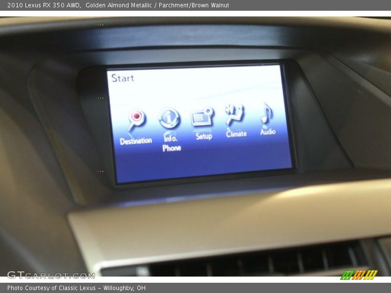 Golden Almond Metallic / Parchment/Brown Walnut 2010 Lexus RX 350 AWD