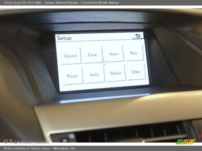 Golden Almond Metallic / Parchment/Brown Walnut 2010 Lexus RX 350 AWD