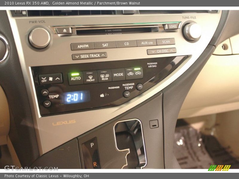 Golden Almond Metallic / Parchment/Brown Walnut 2010 Lexus RX 350 AWD