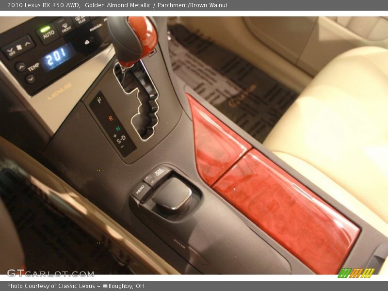 Golden Almond Metallic / Parchment/Brown Walnut 2010 Lexus RX 350 AWD