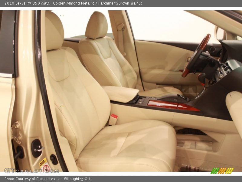 Golden Almond Metallic / Parchment/Brown Walnut 2010 Lexus RX 350 AWD