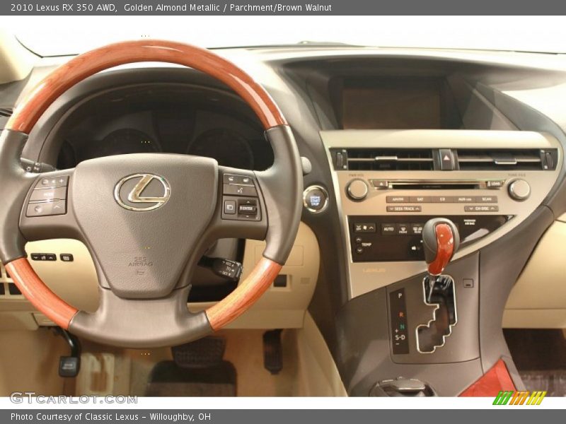 Golden Almond Metallic / Parchment/Brown Walnut 2010 Lexus RX 350 AWD