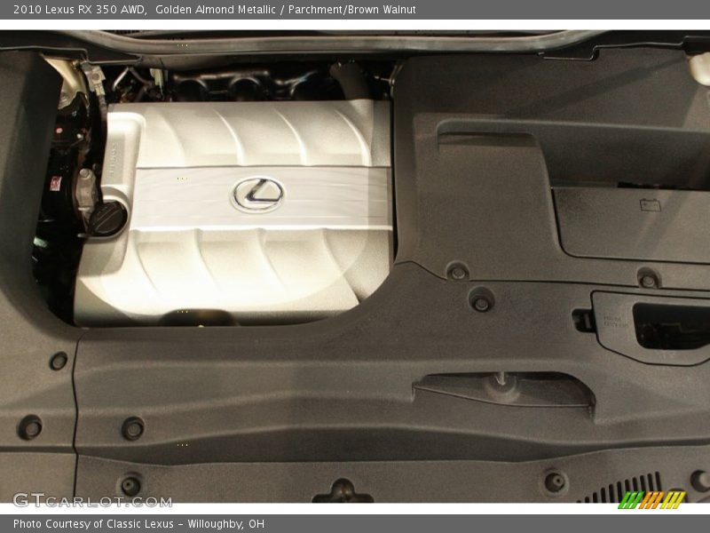 Golden Almond Metallic / Parchment/Brown Walnut 2010 Lexus RX 350 AWD