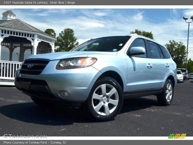 Silver Blue / Beige 2007 Hyundai Santa Fe Limited