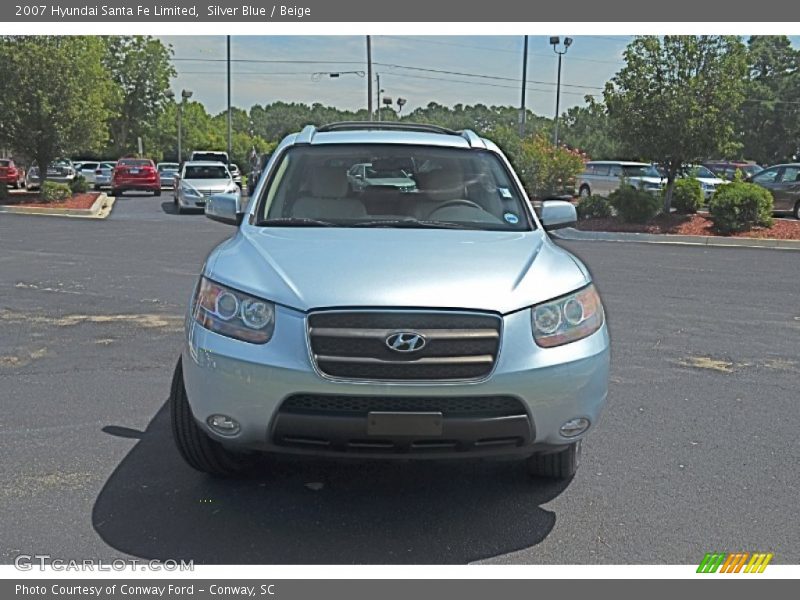 Silver Blue / Beige 2007 Hyundai Santa Fe Limited