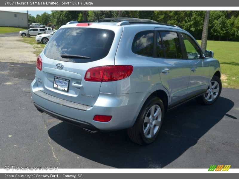 Silver Blue / Beige 2007 Hyundai Santa Fe Limited