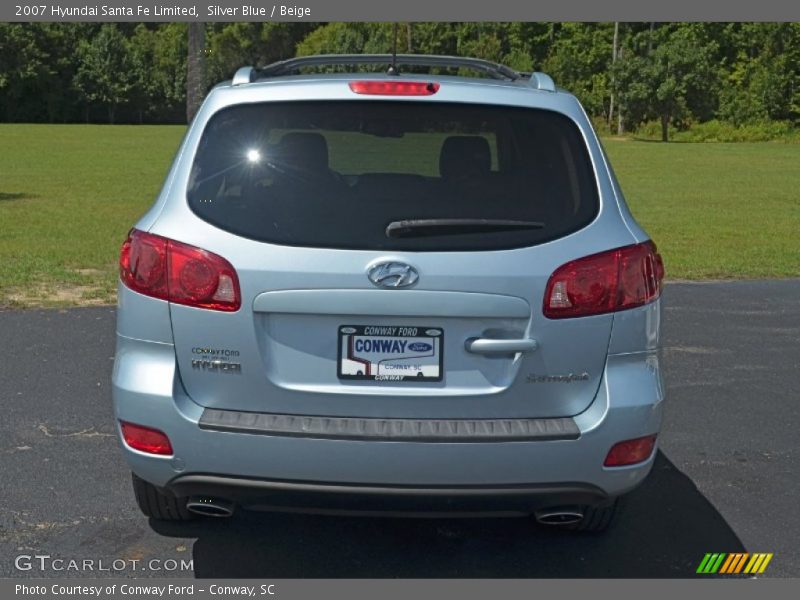 Silver Blue / Beige 2007 Hyundai Santa Fe Limited