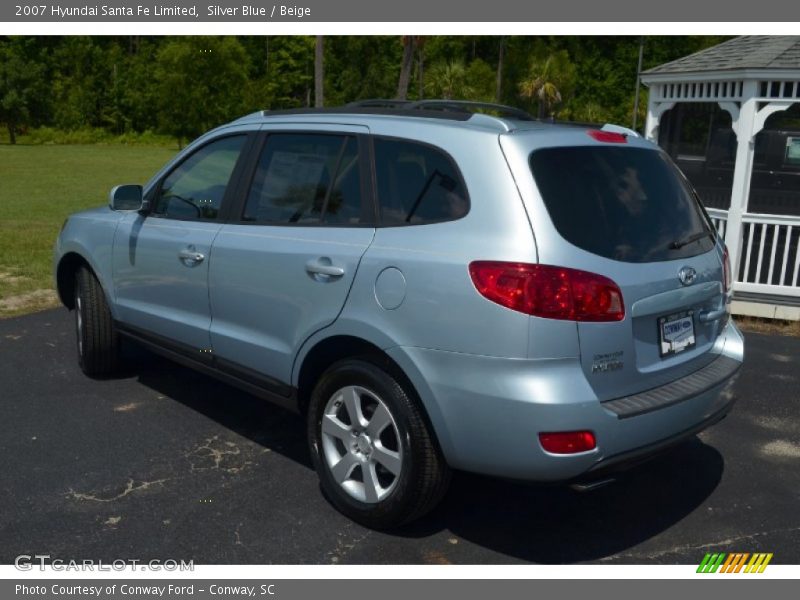 Silver Blue / Beige 2007 Hyundai Santa Fe Limited
