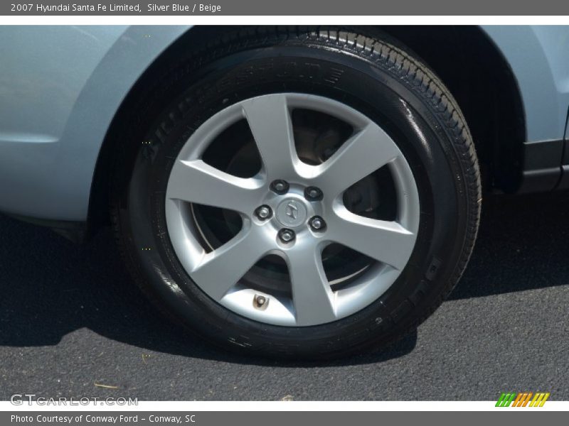 Silver Blue / Beige 2007 Hyundai Santa Fe Limited