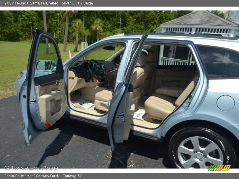 Silver Blue / Beige 2007 Hyundai Santa Fe Limited