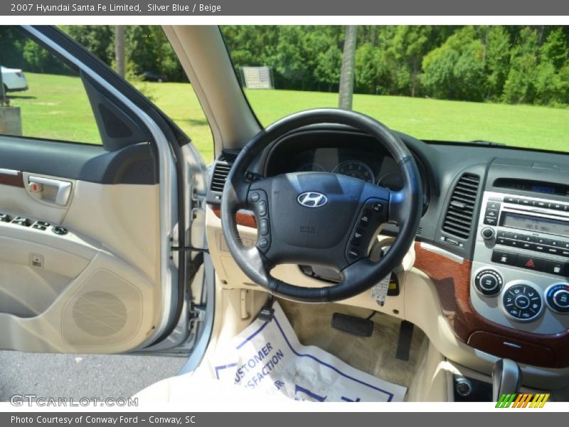 Silver Blue / Beige 2007 Hyundai Santa Fe Limited