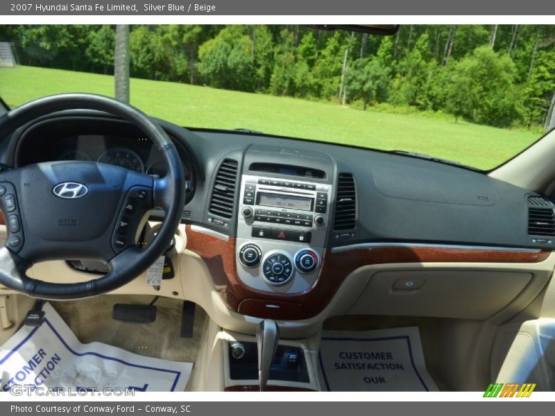 Silver Blue / Beige 2007 Hyundai Santa Fe Limited