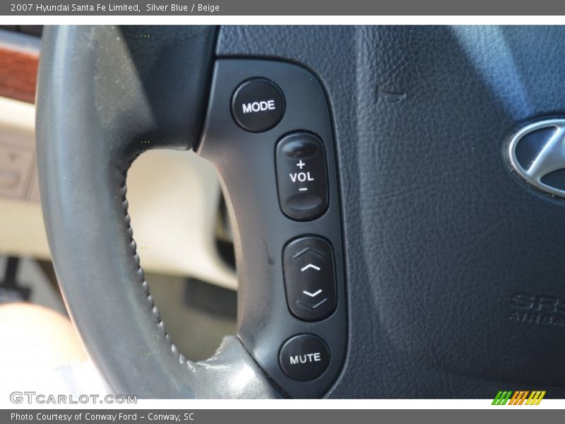 Silver Blue / Beige 2007 Hyundai Santa Fe Limited
