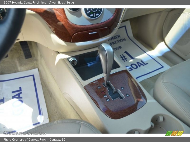 Silver Blue / Beige 2007 Hyundai Santa Fe Limited