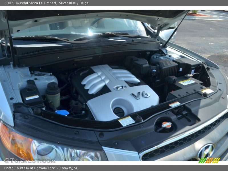 Silver Blue / Beige 2007 Hyundai Santa Fe Limited