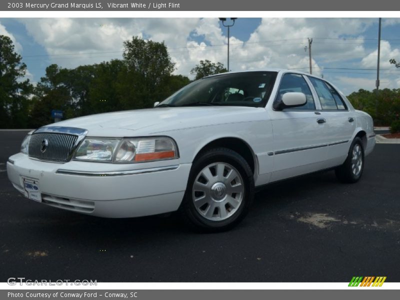 Vibrant White / Light Flint 2003 Mercury Grand Marquis LS