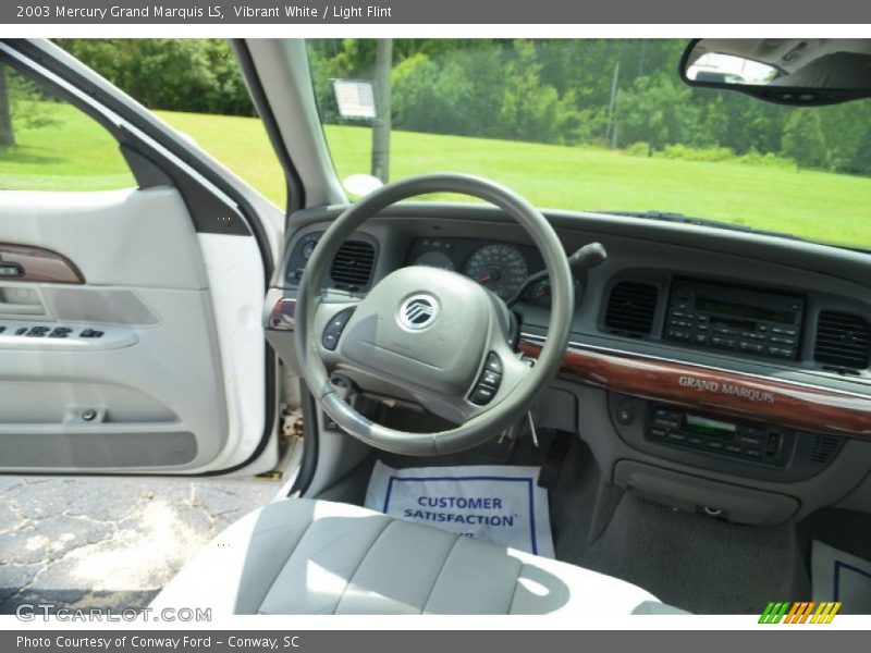 Vibrant White / Light Flint 2003 Mercury Grand Marquis LS