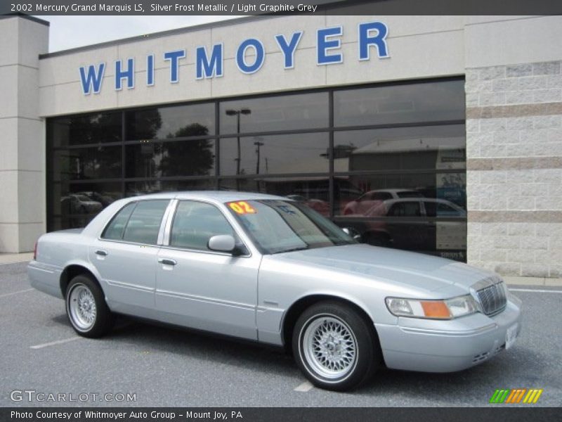 Silver Frost Metallic / Light Graphite Grey 2002 Mercury Grand Marquis LS