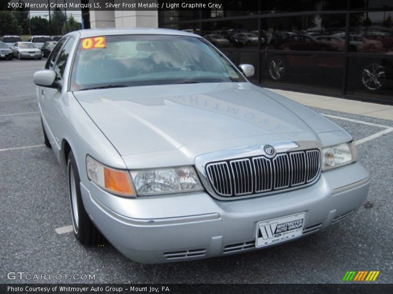 Silver Frost Metallic / Light Graphite Grey 2002 Mercury Grand Marquis LS