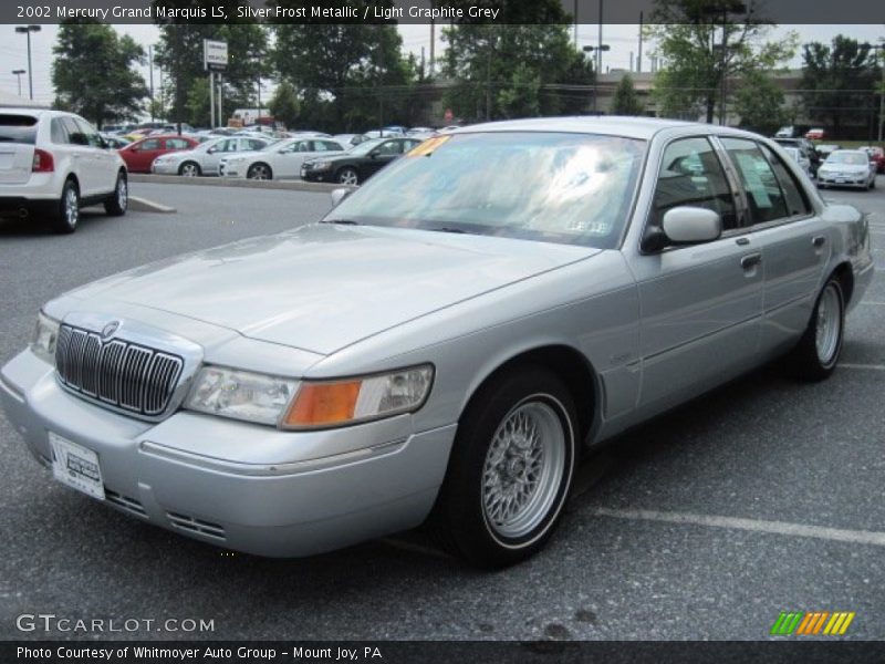 Silver Frost Metallic / Light Graphite Grey 2002 Mercury Grand Marquis LS