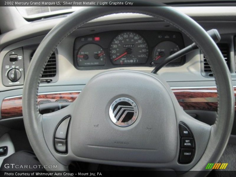Silver Frost Metallic / Light Graphite Grey 2002 Mercury Grand Marquis LS