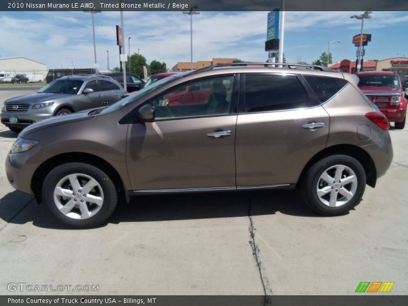 Tinted Bronze Metallic / Beige 2010 Nissan Murano LE AWD