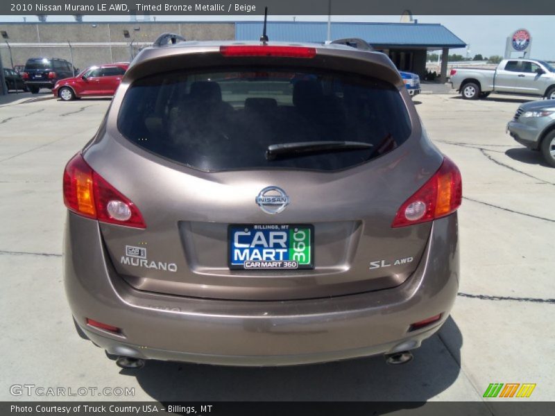 Tinted Bronze Metallic / Beige 2010 Nissan Murano LE AWD