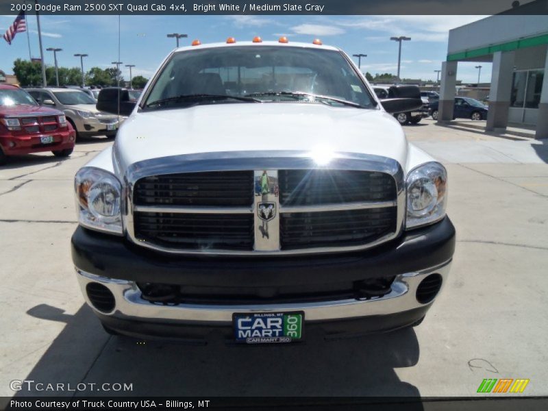 Bright White / Medium Slate Gray 2009 Dodge Ram 2500 SXT Quad Cab 4x4