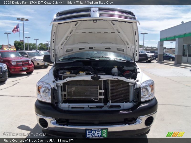 Bright White / Medium Slate Gray 2009 Dodge Ram 2500 SXT Quad Cab 4x4