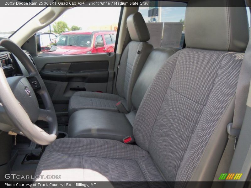 Bright White / Medium Slate Gray 2009 Dodge Ram 2500 SXT Quad Cab 4x4