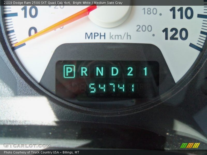 Bright White / Medium Slate Gray 2009 Dodge Ram 2500 SXT Quad Cab 4x4