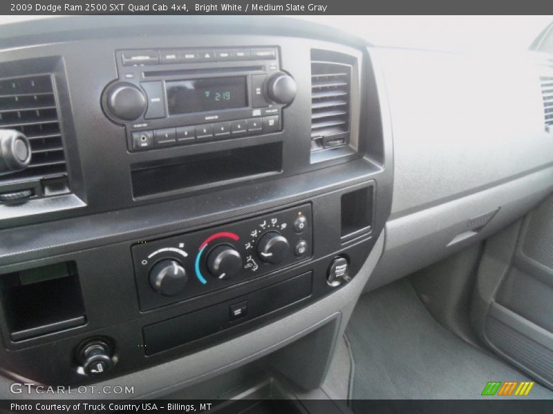 Bright White / Medium Slate Gray 2009 Dodge Ram 2500 SXT Quad Cab 4x4