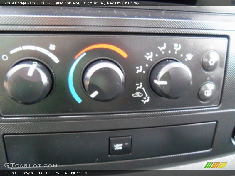 Bright White / Medium Slate Gray 2009 Dodge Ram 2500 SXT Quad Cab 4x4