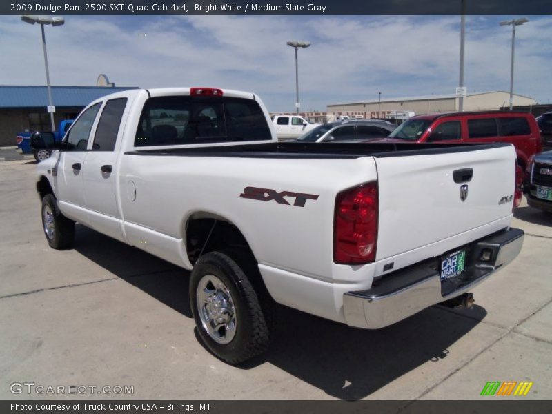 Bright White / Medium Slate Gray 2009 Dodge Ram 2500 SXT Quad Cab 4x4