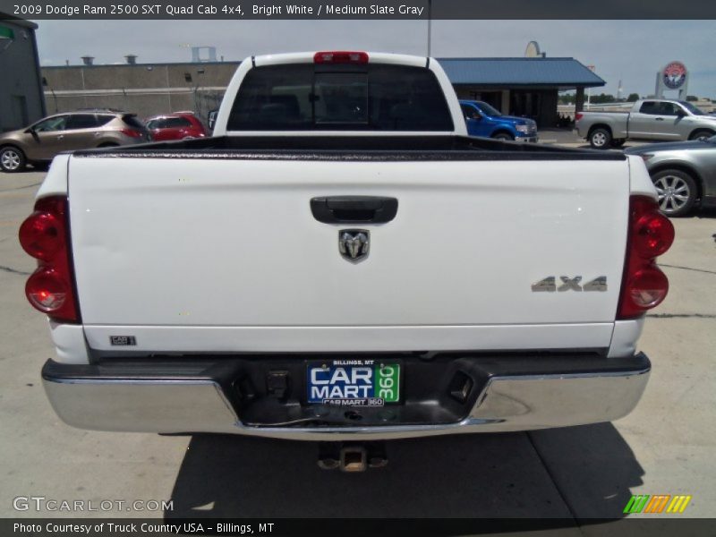 Bright White / Medium Slate Gray 2009 Dodge Ram 2500 SXT Quad Cab 4x4