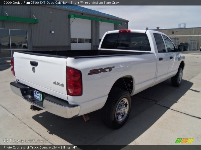 Bright White / Medium Slate Gray 2009 Dodge Ram 2500 SXT Quad Cab 4x4
