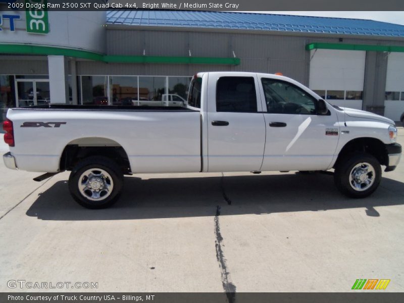 Bright White / Medium Slate Gray 2009 Dodge Ram 2500 SXT Quad Cab 4x4