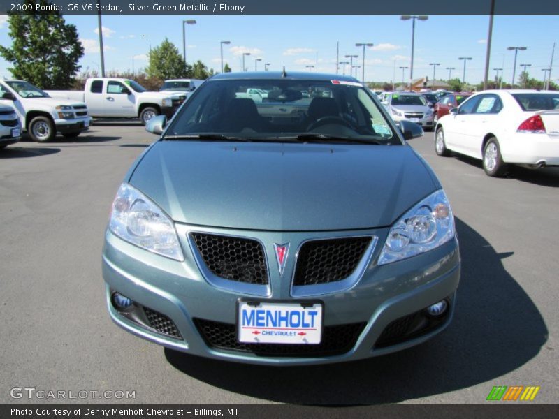 Silver Green Metallic / Ebony 2009 Pontiac G6 V6 Sedan