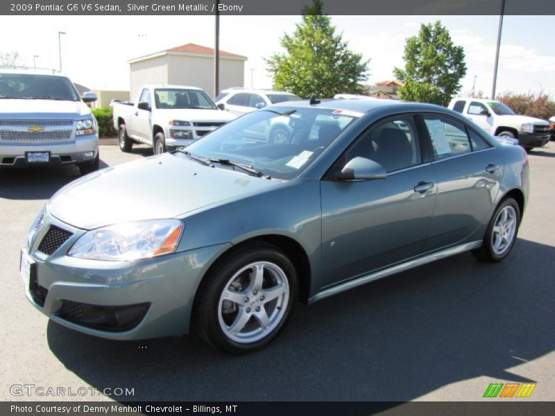 Silver Green Metallic / Ebony 2009 Pontiac G6 V6 Sedan