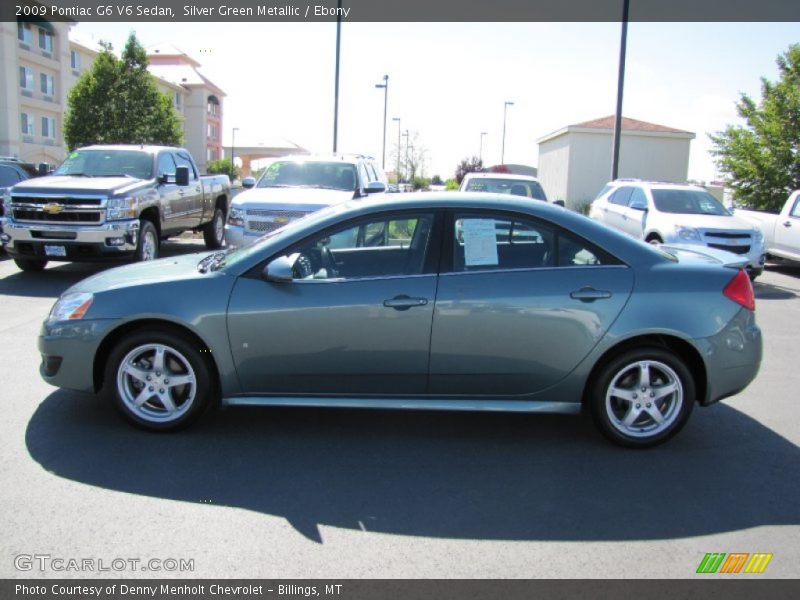 Silver Green Metallic / Ebony 2009 Pontiac G6 V6 Sedan