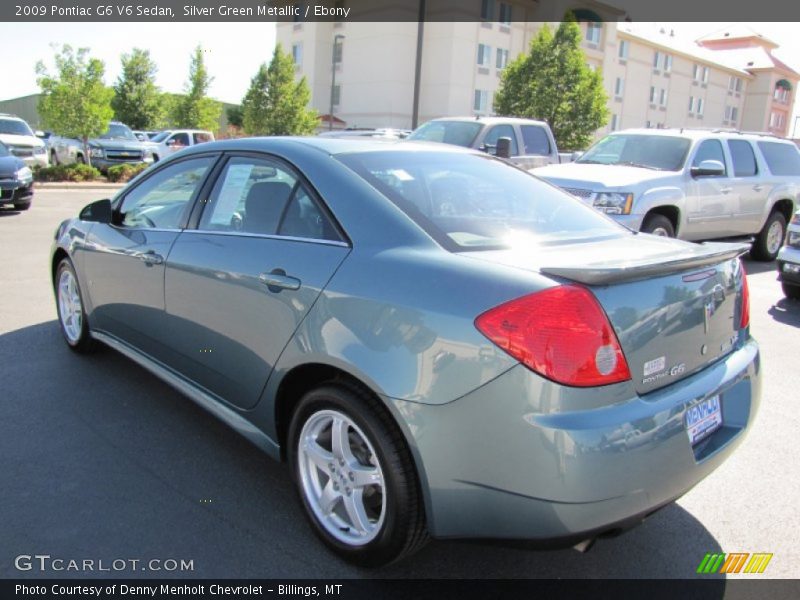 Silver Green Metallic / Ebony 2009 Pontiac G6 V6 Sedan
