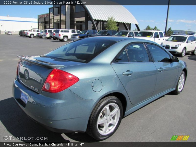 Silver Green Metallic / Ebony 2009 Pontiac G6 V6 Sedan